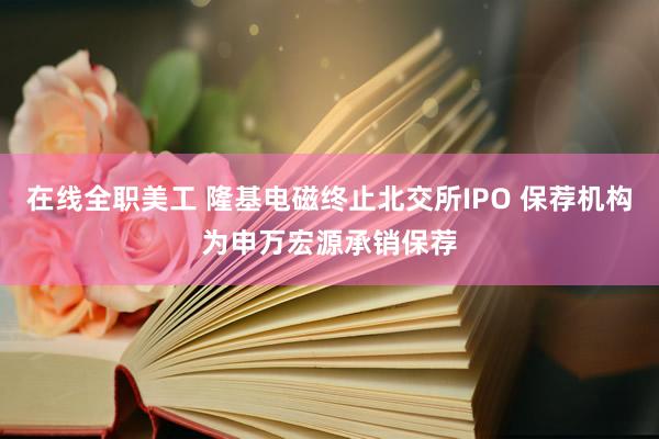 在线全职美工 隆基电磁终止北交所IPO 保荐机构为申万宏源承销保荐